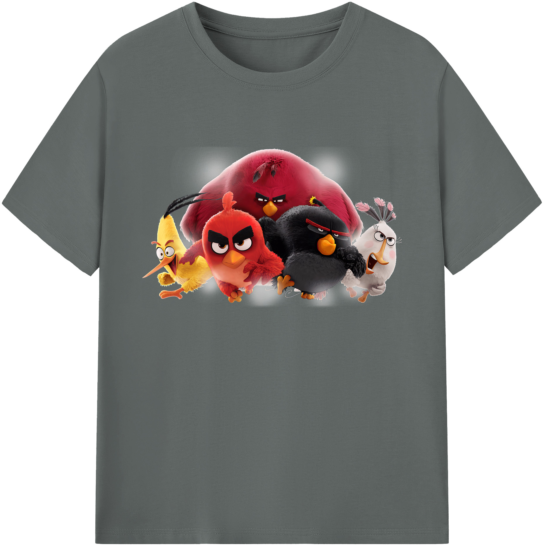 （画像用） Angry Birds アングリーバード 綿100％ メンズ半袖Tシャツ｜肌触りやわらか＆通気性